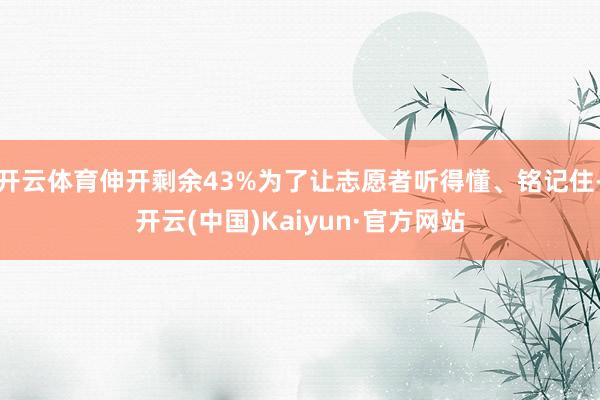 开云体育伸开剩余43%为了让志愿者听得懂、铭记住-开云(中国)Kaiyun·官方网站
