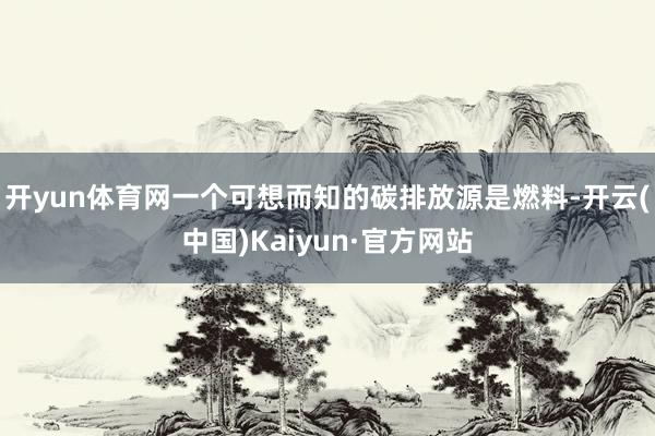开yun体育网一个可想而知的碳排放源是燃料-开云(中国)Kaiyun·官方网站