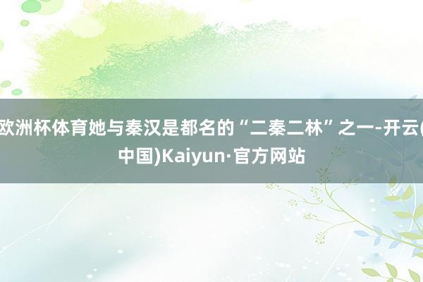 欧洲杯体育她与秦汉是都名的“二秦二林”之一-开云(中国)Kaiyun·官方网站