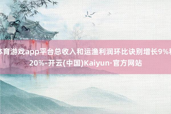 体育游戏app平台总收入和运渔利润环比诀别增长9%和20%-开云(中国)Kaiyun·官方网站