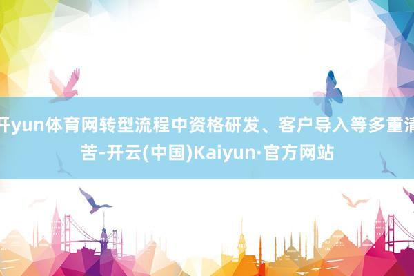 开yun体育网转型流程中资格研发、客户导入等多重清苦-开云(中国)Kaiyun·官方网站