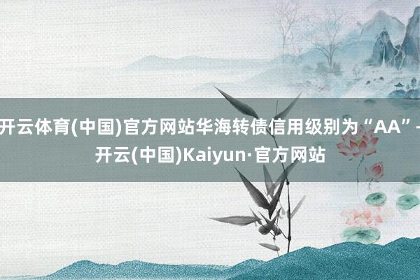 开云体育(中国)官方网站华海转债信用级别为“AA”-开云(中国)Kaiyun·官方网站