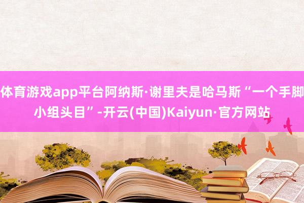 体育游戏app平台阿纳斯·谢里夫是哈马斯“一个手脚小组头目”-开云(中国)Kaiyun·官方网站