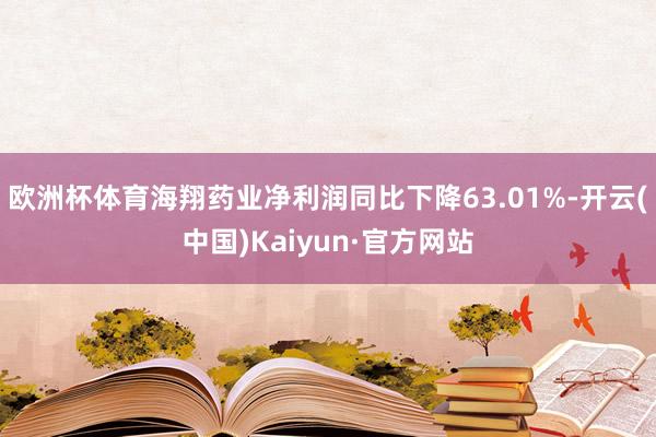 欧洲杯体育海翔药业净利润同比下降63.01%-开云(中国)Kaiyun·官方网站