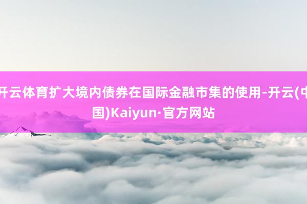 开云体育扩大境内债券在国际金融市集的使用-开云(中国)Kaiyun·官方网站